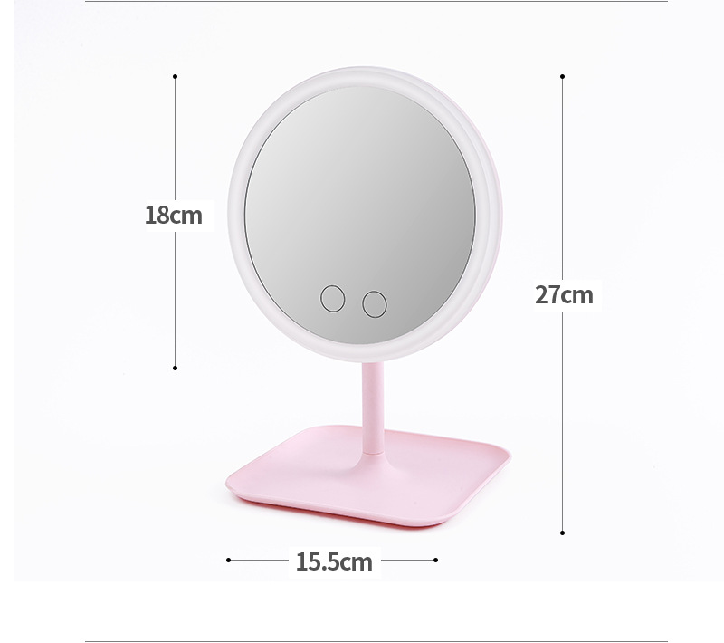 Makeup mirror with led table lamp
