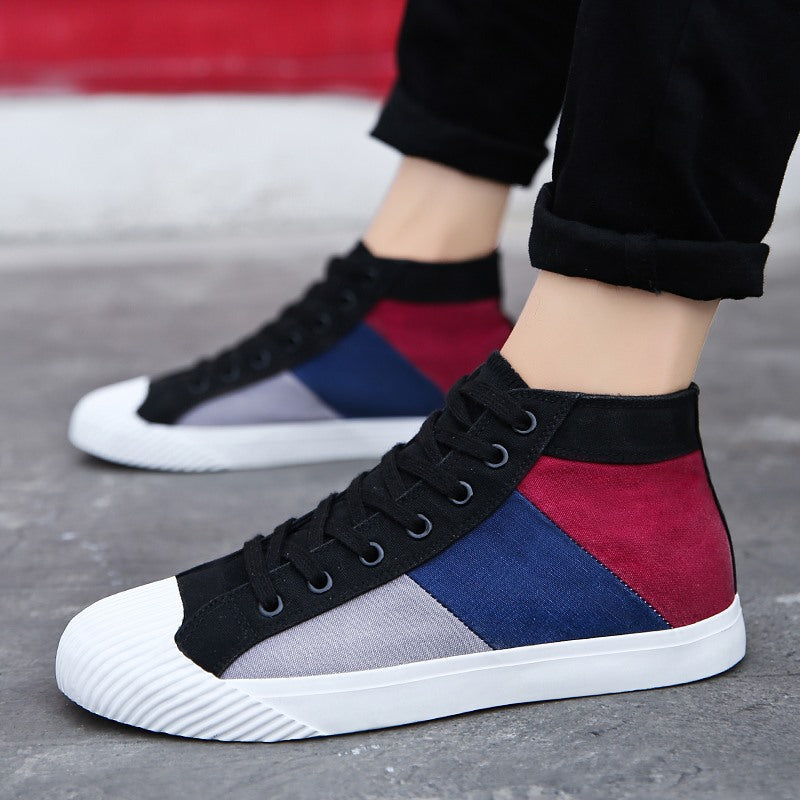 Shell head high-top canvas men