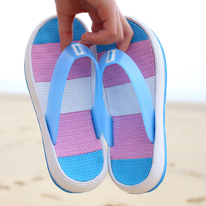 Decompression cushioning anti-skid beach increased flip flops