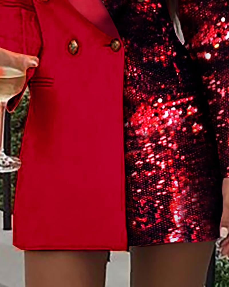 Sequin stitching slim professional skirt