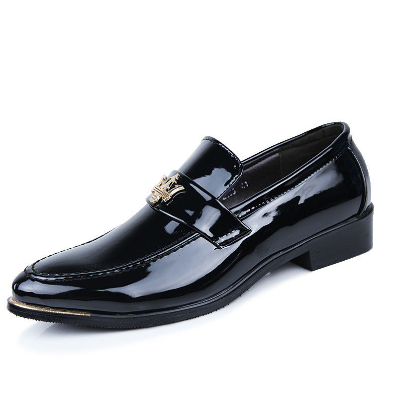 British bright leather pointed men's shoes
