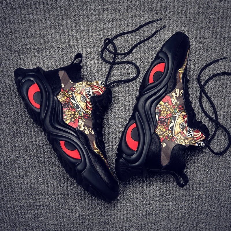 Personalized Korean version of the trend of net red totem casual sports men's shoes