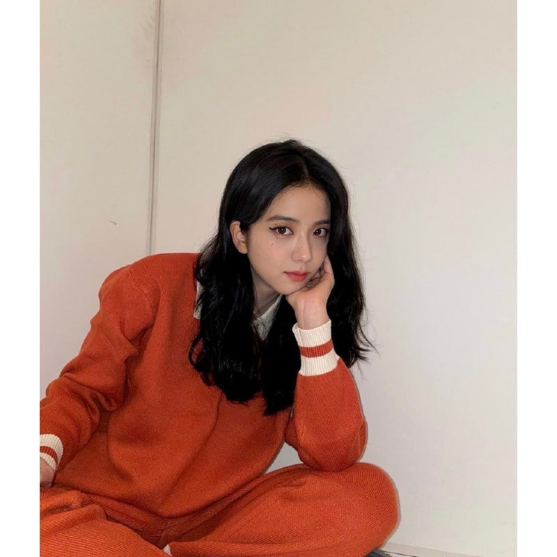 Christmas Red Sweater Suit Wool Knit Sweater