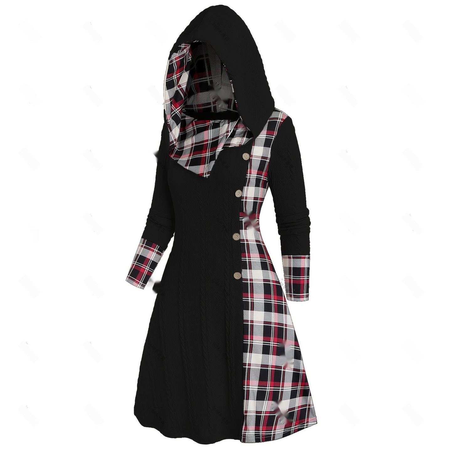 Women's Fashion Knitted Hooded Dress