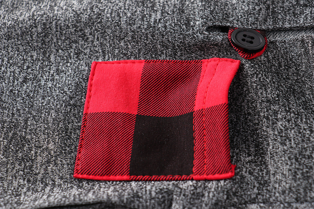 Simple lattice printing stitching suit for babies and children