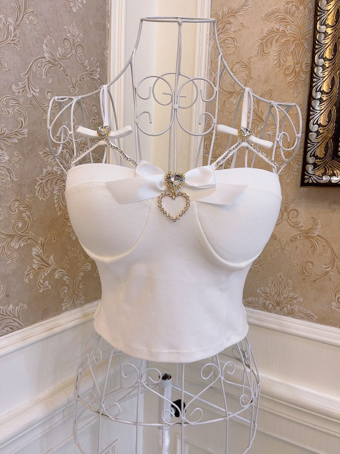 Diamond Bow Slim Slim Vest Short Suspender