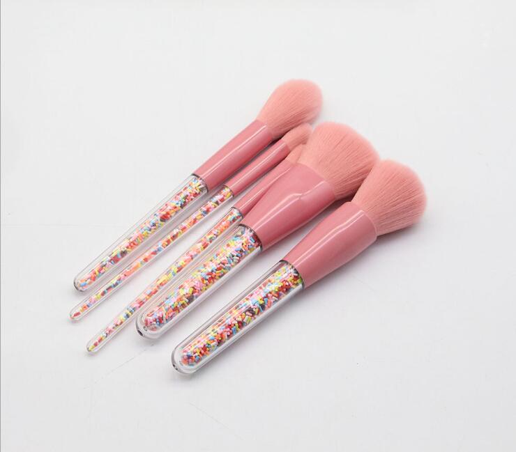 Transparent handle Christmas candy makeup brush