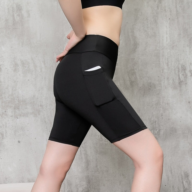 Hip-lifting high-stretch fitness pants