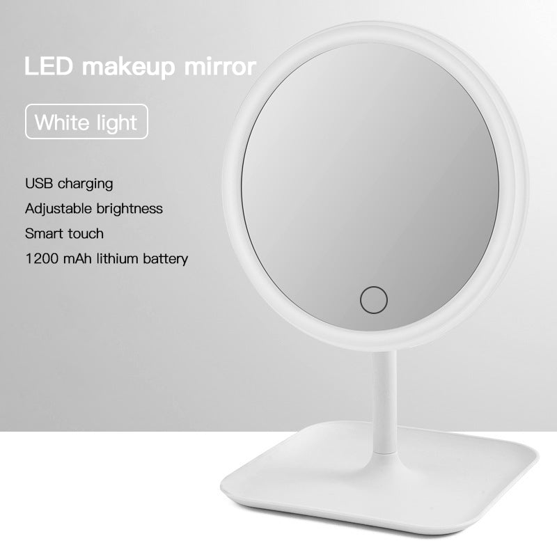 Makeup mirror with led table lamp