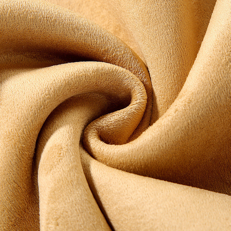 Winter men's leather and fleece jacket