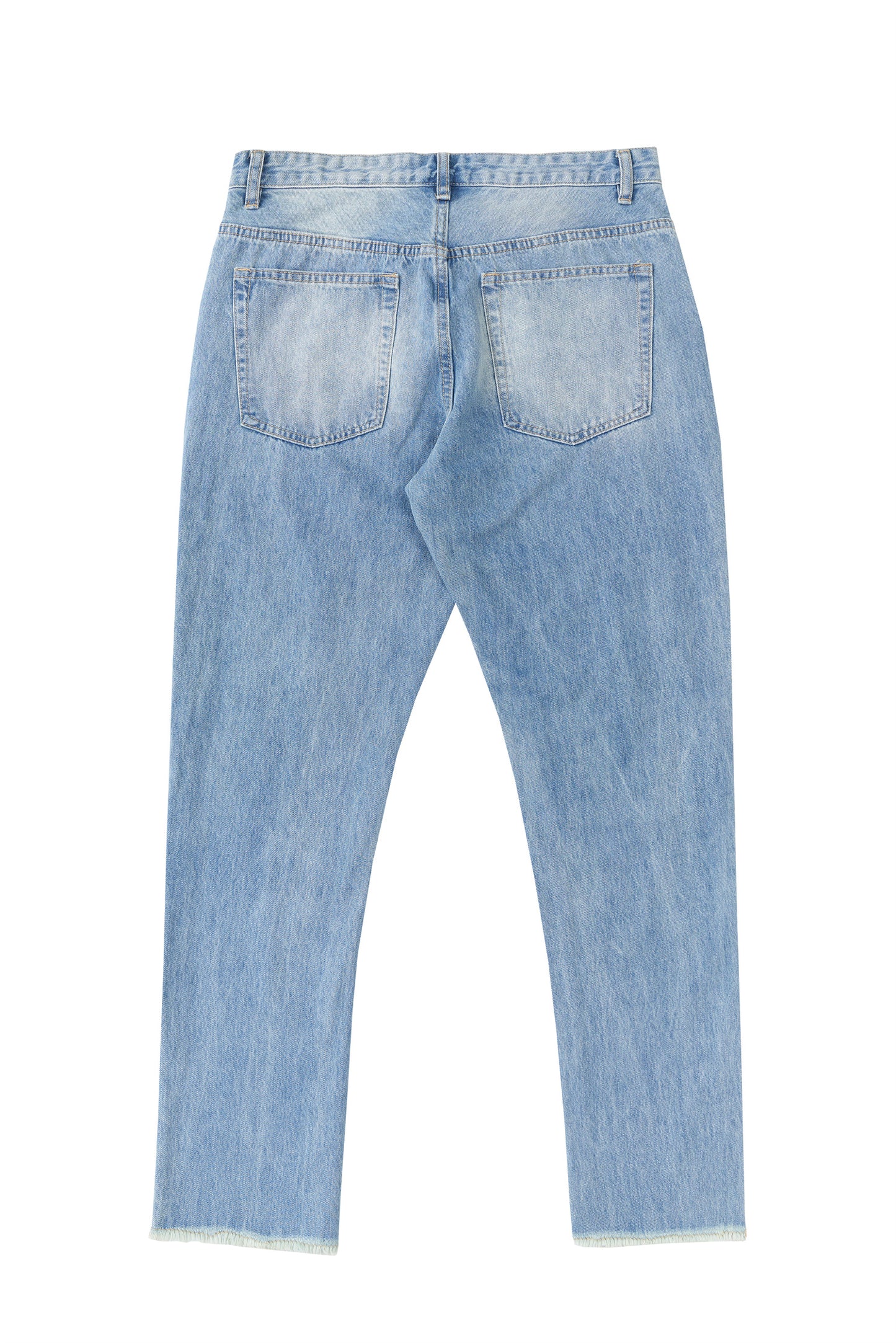 Jeans Lightning Stitching Fabric Stitching Ragged Hip-hop Trousers For Men And Women