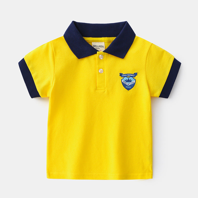 Cotton Summer Cartoon Boys And Girls Short Sleeve Top Baby