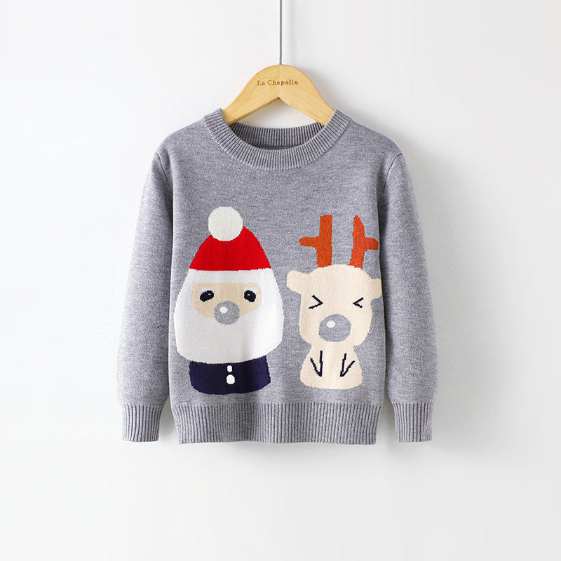 Cartoon Christmas Red Snowman Pullover Bottoming Sweater