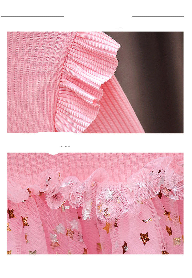 Girls' Jumpsuit Korean Children's Autumn Clothes Western Style Girl Princess Dress