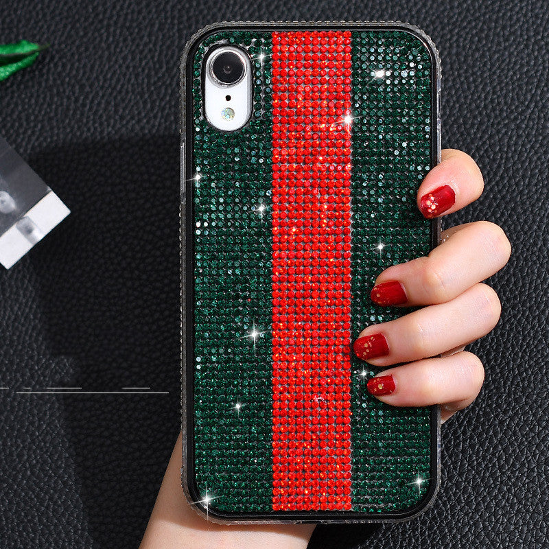Compatible with Apple , Applicable Diamond-Studded Mobile Phone Case