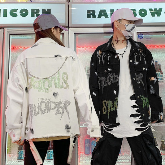 Heavy Industry Rhinestone Denim Jacket