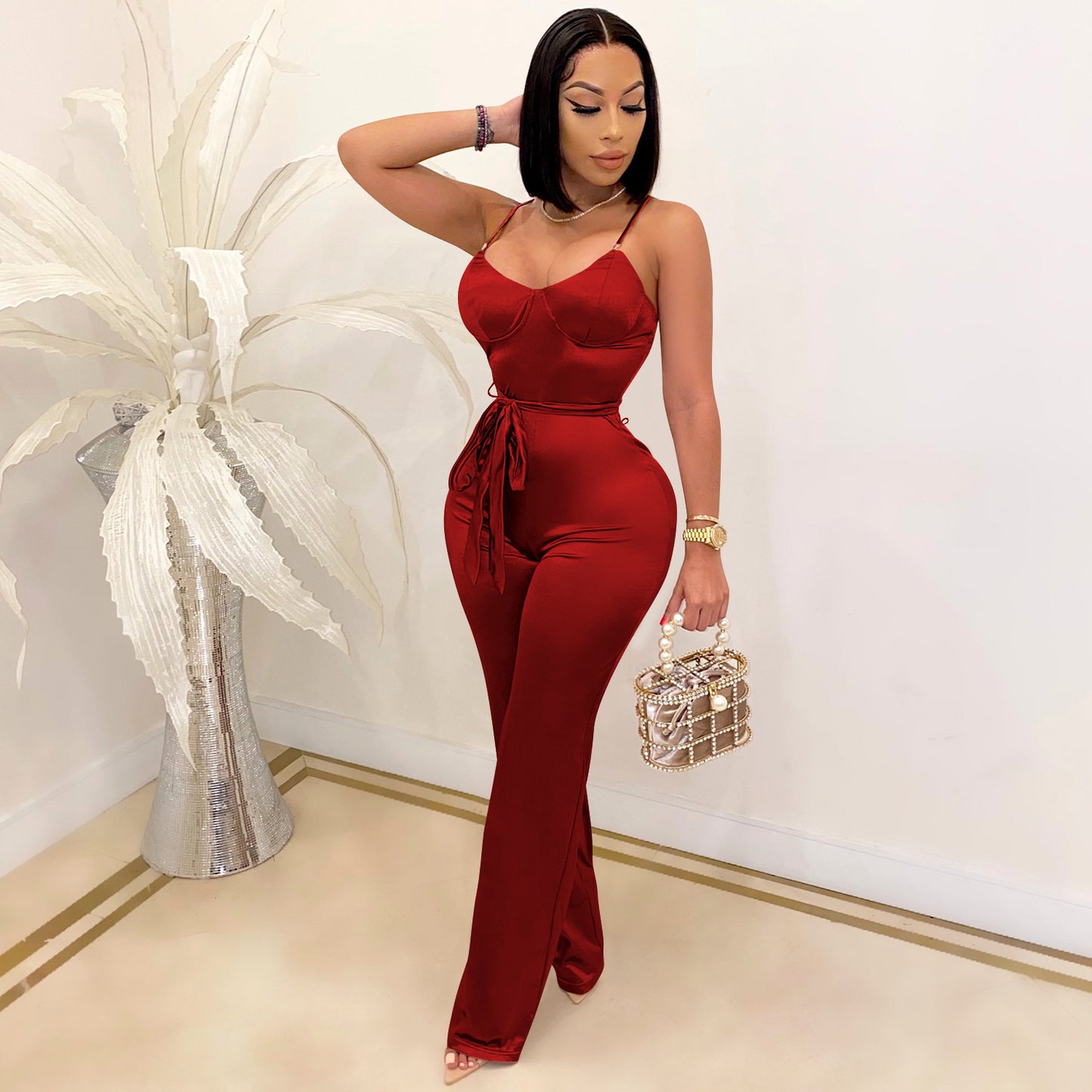 Jumpsuits Straight Trousers Recreational Temperamen