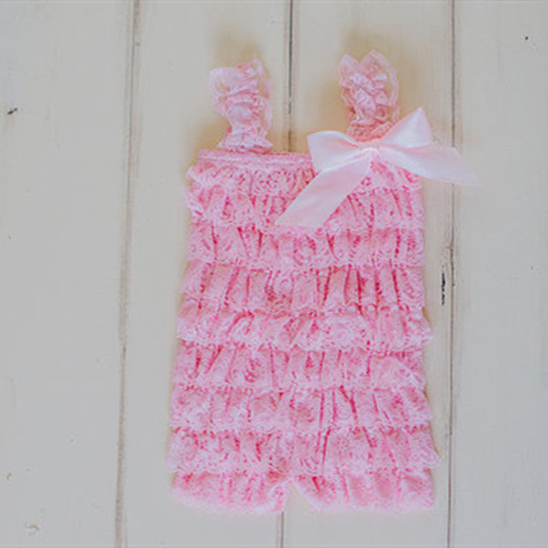 Baby Jumpsuit With Lace Girl-Climbing Jumpsuit