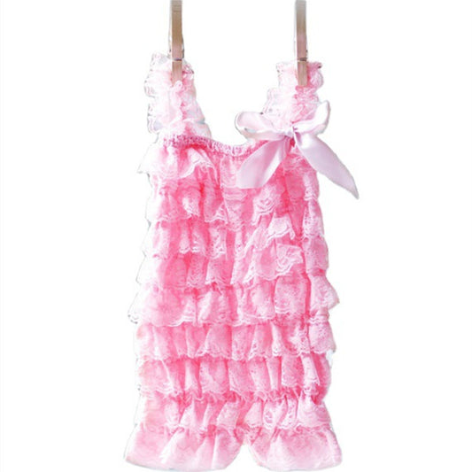 Baby Jumpsuit With Lace Girl-Climbing Jumpsuit