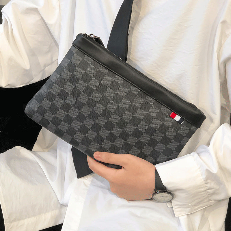 Fashion And Simple Men's Zipper Handbag