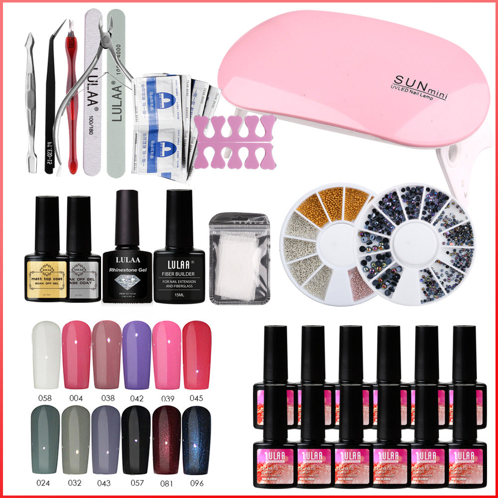 Polishing Strip Phototherapy Lamp Nail Polish Set