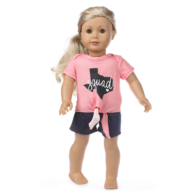 Dearbei Shaf Doll Casual Set 18-Inch American Girl Doll Clothes Simple Fashion Doll Accessories