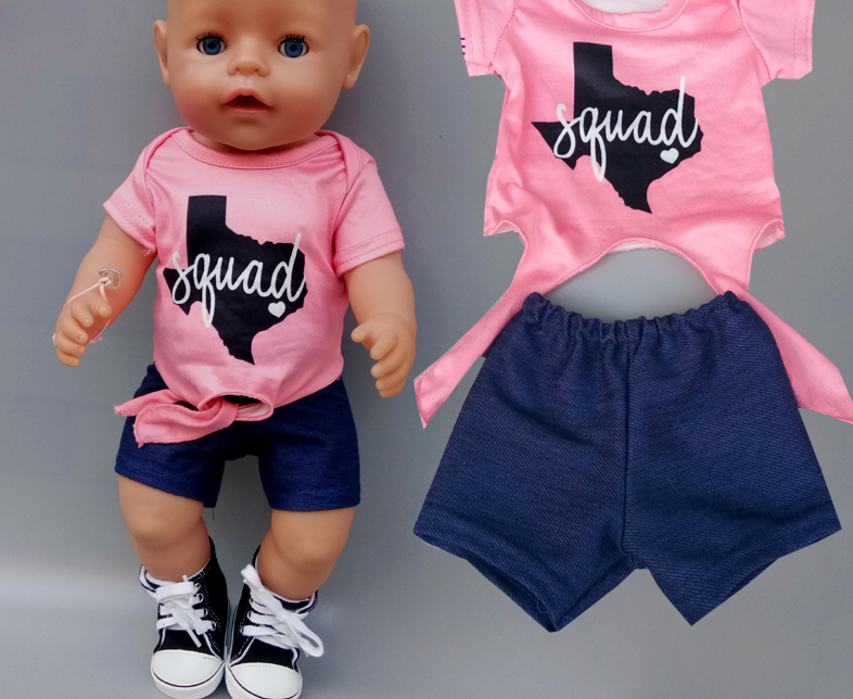 Dearbei Shaf Doll Casual Set 18-Inch American Girl Doll Clothes Simple Fashion Doll Accessories