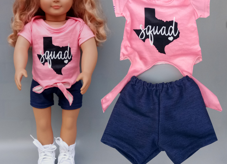 Dearbei Shaf Doll Casual Set 18-Inch American Girl Doll Clothes Simple Fashion Doll Accessories