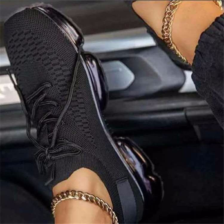 Air Cushion Bottom Lace up Casual Shoes Flying Woven Women s Shoes https://luxurioutlet.com