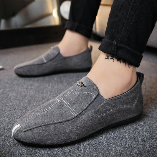 Men's Summer All Match Suede Casual Shoes Peas Shoes
