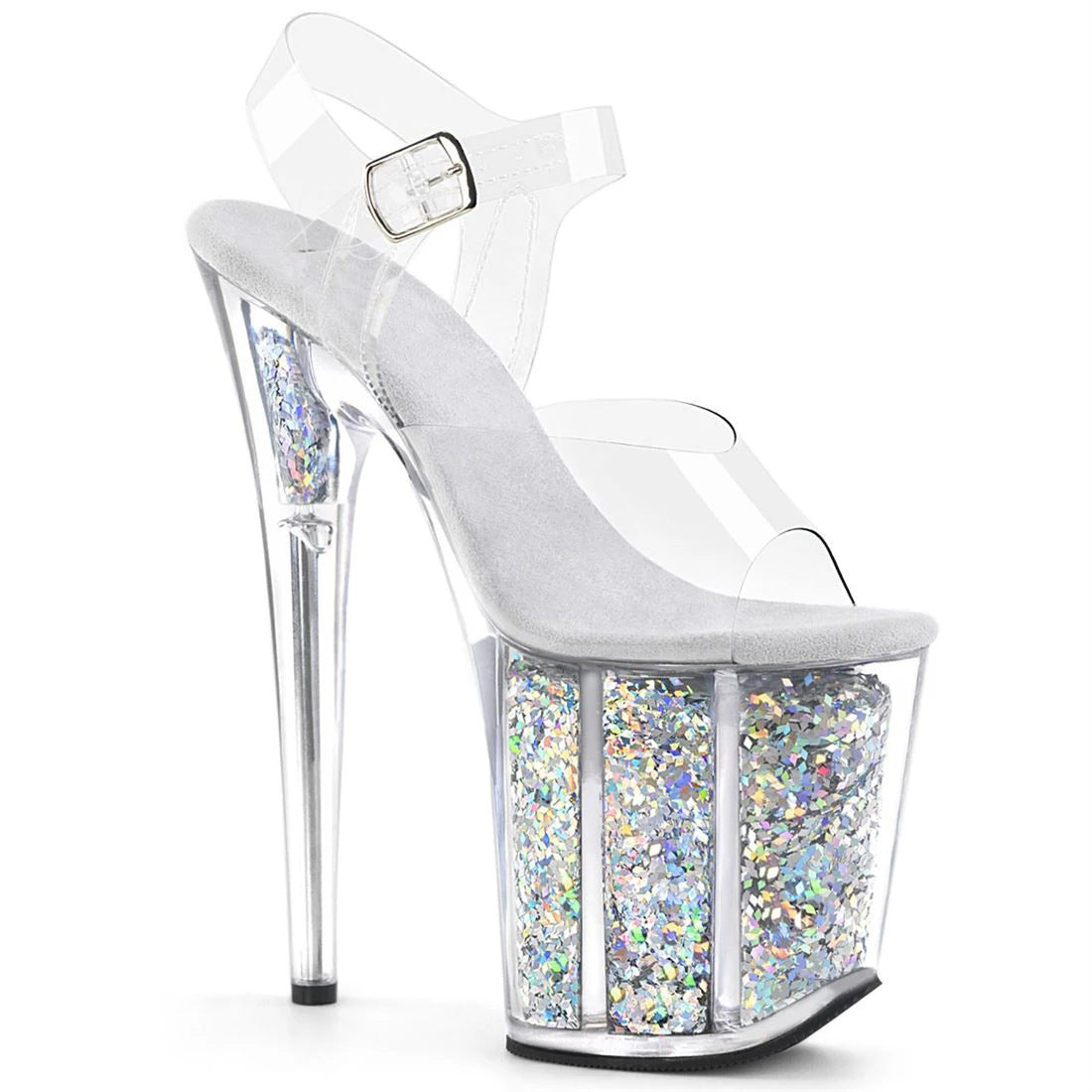 20 Cm Sexy Transparent Platform Sequined Decoration