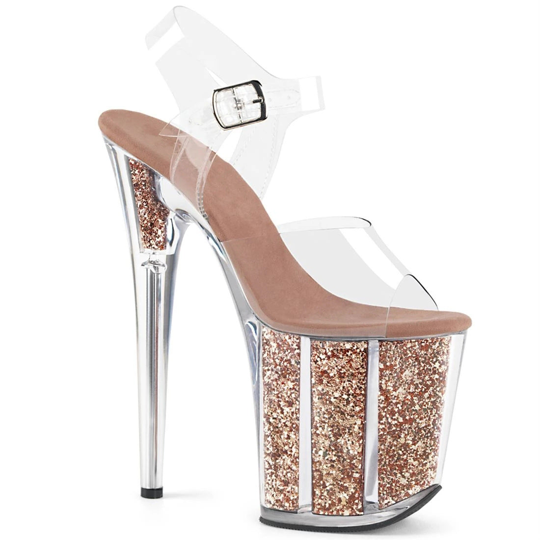20 Cm Sexy Transparent Platform Sequined Decoration