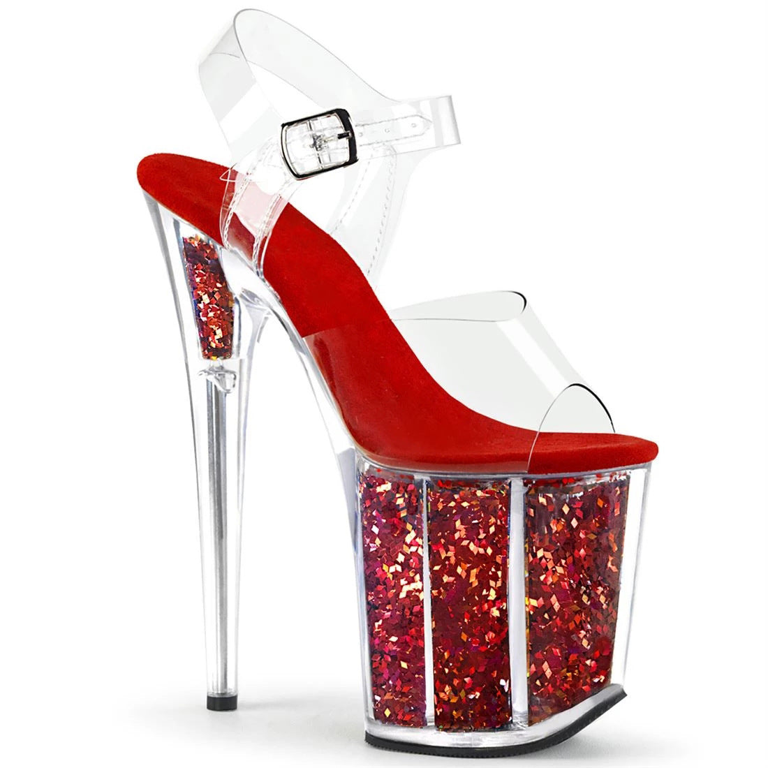 20 Cm Sexy Transparent Platform Sequined Decoration
