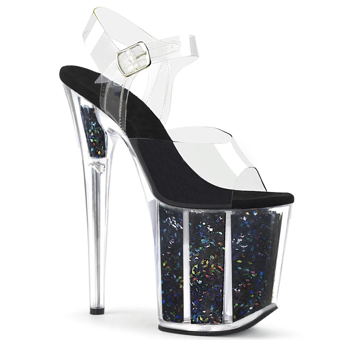 20 Cm Sexy Transparent Platform Sequined Decoration