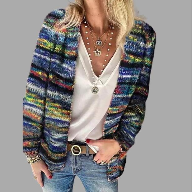 Faux Sweater-Effect Cardigan Jacket