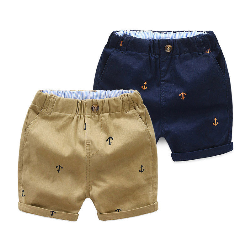 European And American Boys' Cotton Printed Shorts Five-point Pants Casual Pants