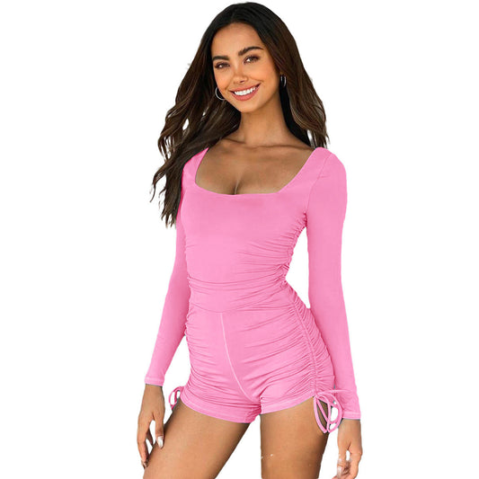 Peach Buttocks Pleated Jumpsuit