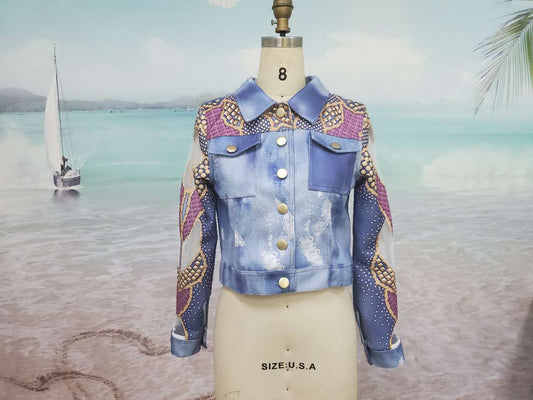 Embroidery Stitching Hollow Female Jacket