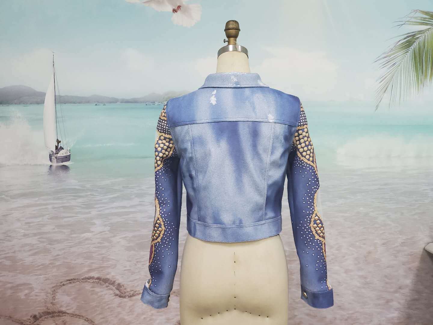 Embroidery Stitching Hollow Female Jacket