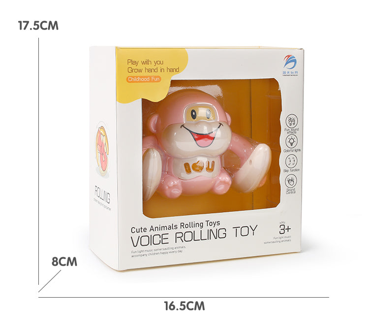 Tumble Monkey Puzzle Sound And Light Electric Tipping Monkey Boys And Girls Baby Crawling Somersault Little Monkey Bear Toy