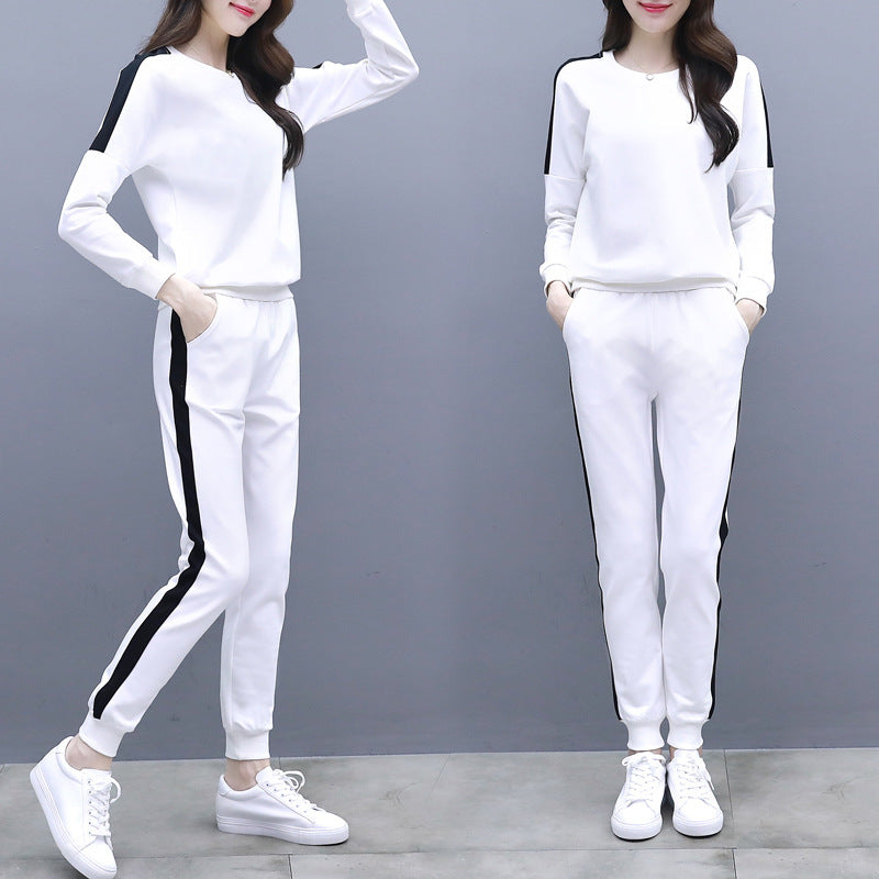 Loose Korean Style Trendy Long-Sleeved Sweater Two-Piece Women