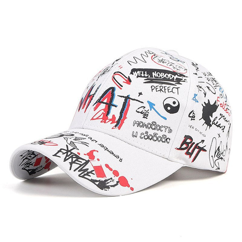 New Trendy Printed Sunshade Hip Hop Cap Unisex Adjustable Baseball Cap Korean Casual Sun Hat Cap