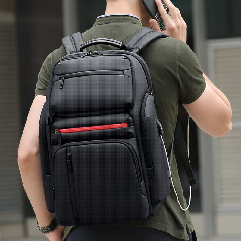 Men'S Multi-Functional Large-Capacity Backpack, Business Trip And Travel Backpack, Fashion Trendy Cool School Bag, Computer Bag 17 Inch