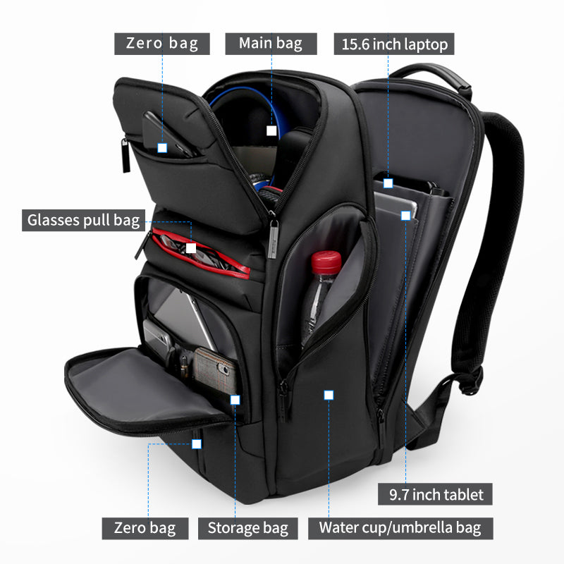 Men'S Multi-Functional Large-Capacity Backpack, Business Trip And Travel Backpack, Fashion Trendy Cool School Bag, Computer Bag 17 Inch