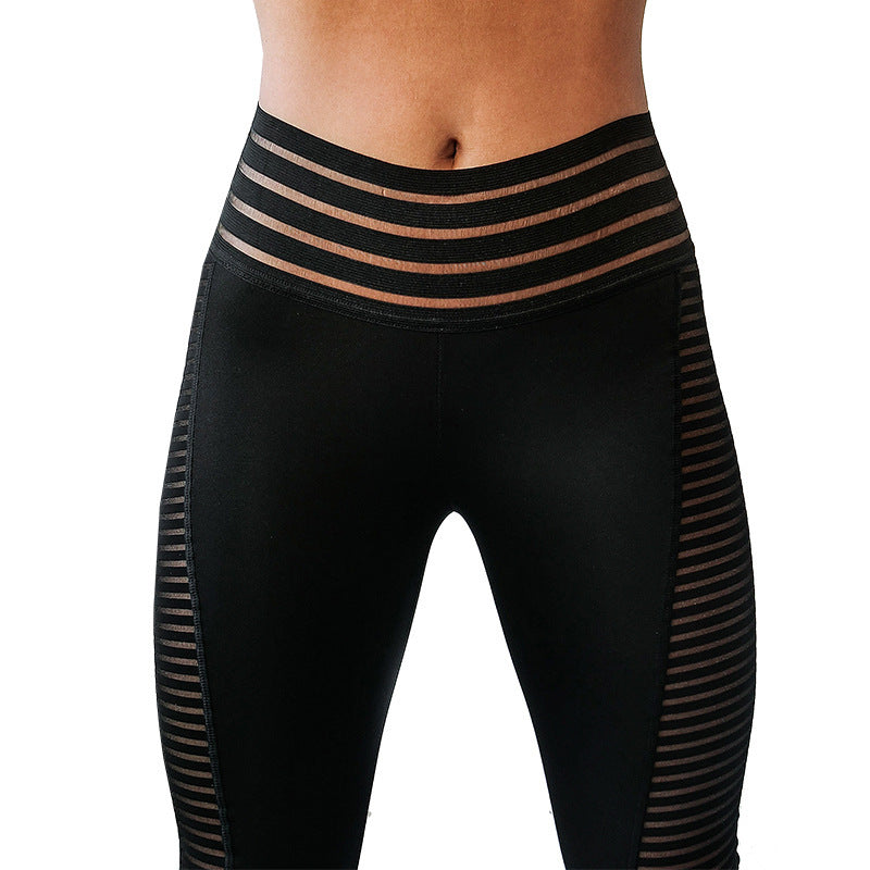 Yoga Pants Mesh Stitching Cross-border Fitness Pants
