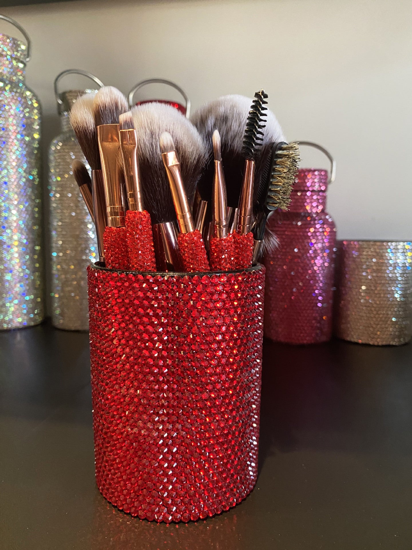 High Grade Diamond Inlaid Makeup Brush Set