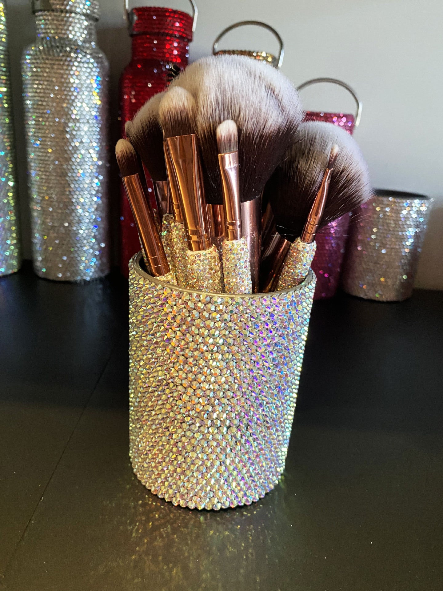 High Grade Diamond Inlaid Makeup Brush Set
