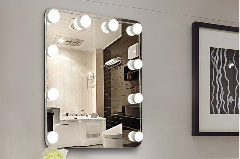 Install Toilet Mirror Bulb In Front Of Make-Up Mirror Dresser Make-Up Mirror Bulb Lamp Full Body Mirror