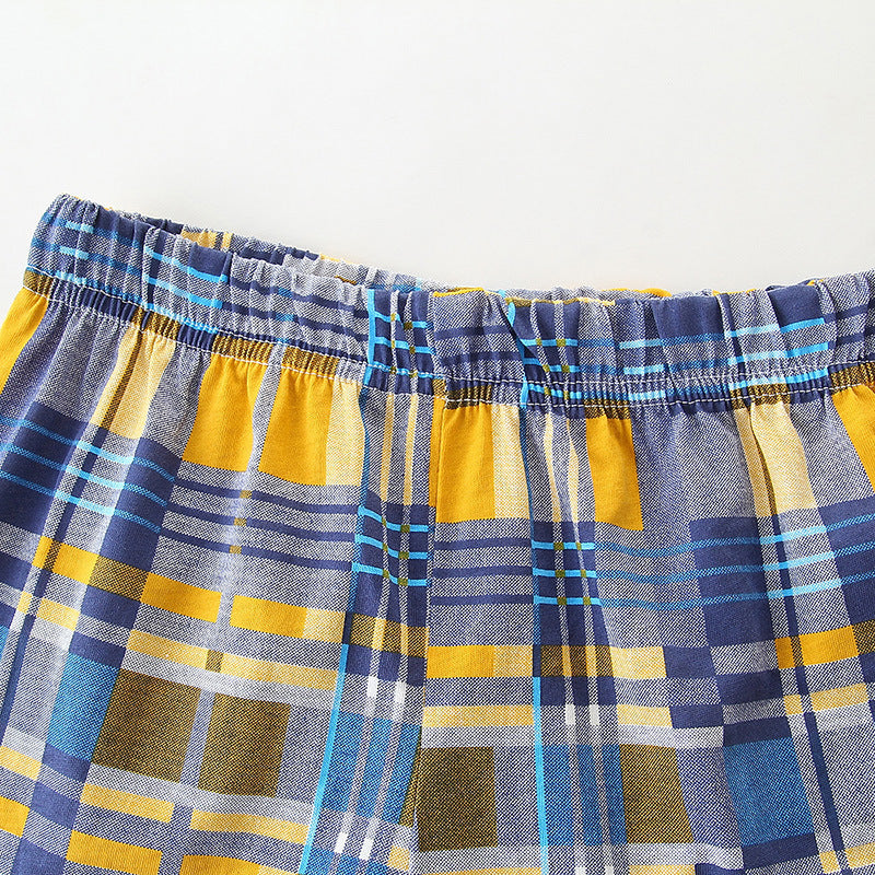 Boys Short-Sleeved Two-Piece Pullover Cartoon Print Embroidery Type