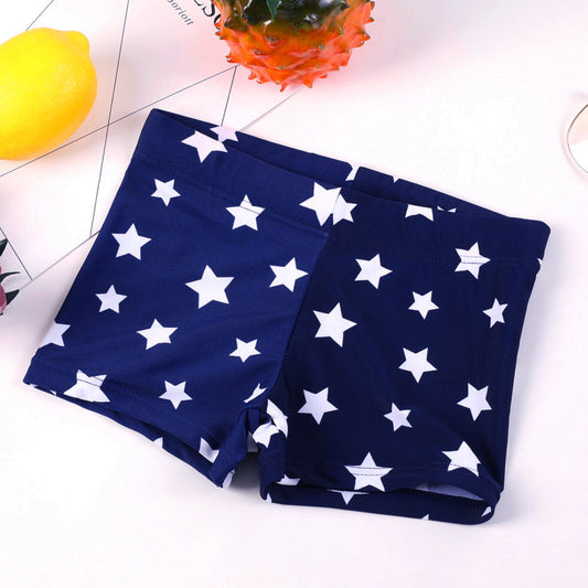 Children's Star Swimming Trunks Boys Boxer Swimming Pool Years Old Dark Blue Five-pointed Star